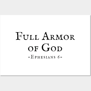 Full Armor of God Bible Quote Posters and Art